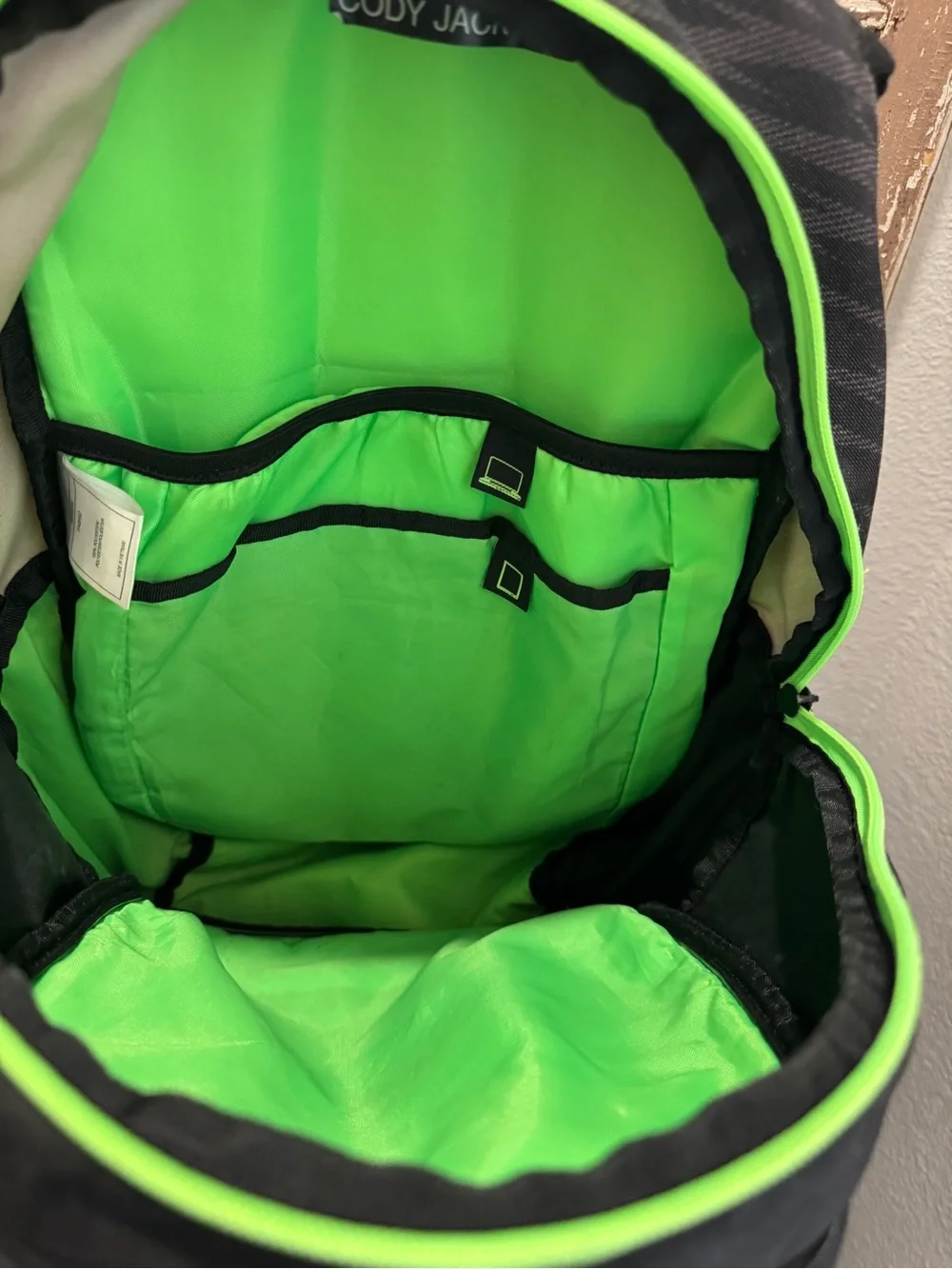 adidas Black Backpack with Neon Green Trim